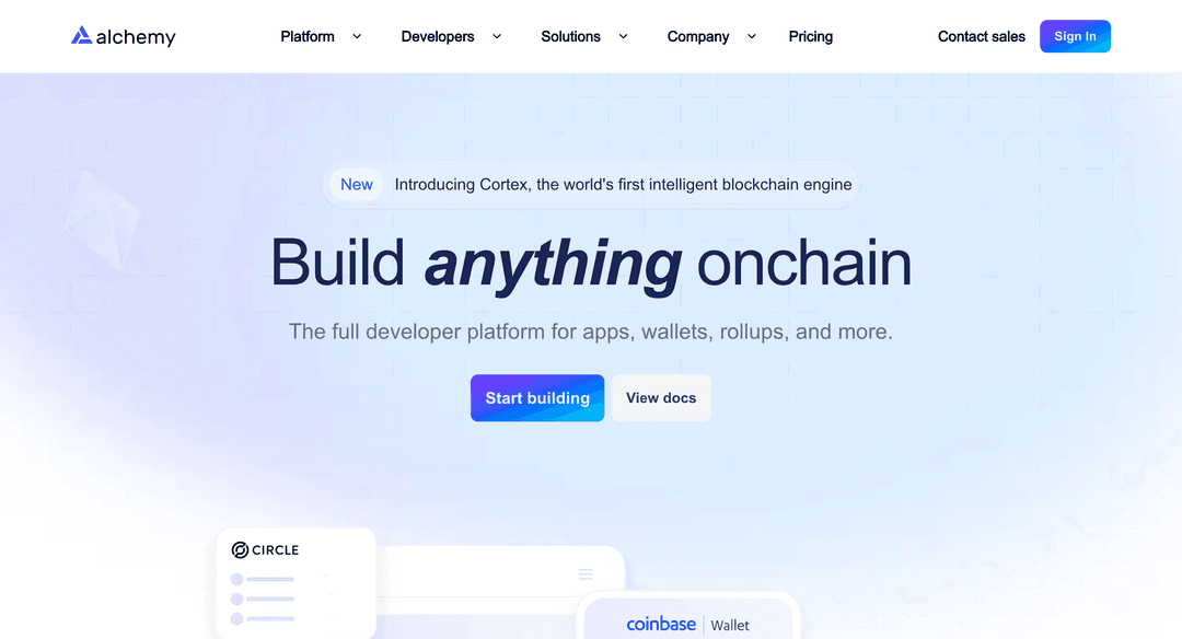 Alchemy Landing Page