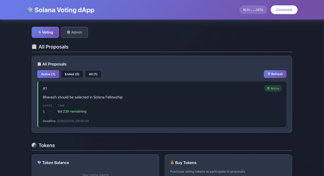 Solana Voting dApp